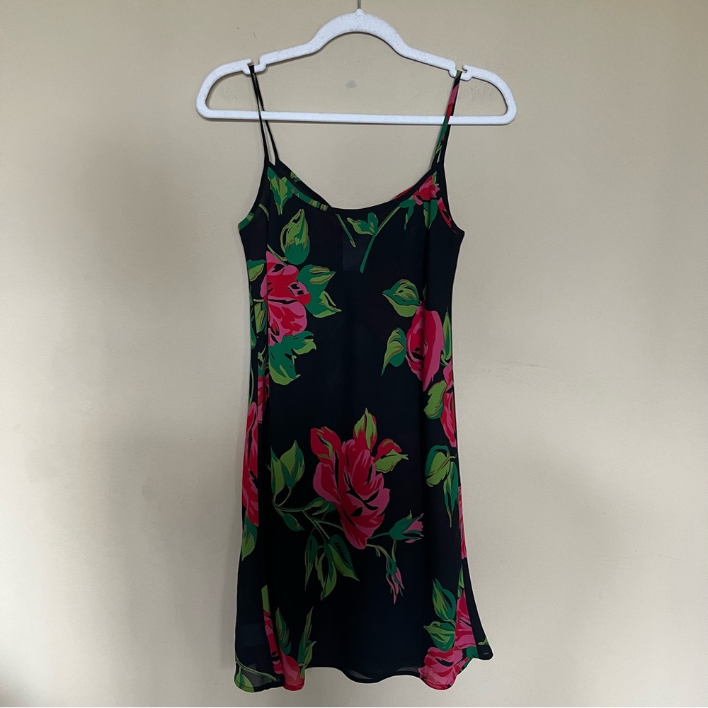 Vintage Laura Ashley 100% Silk Floral Slip Dress – Size 4 - Picture 2 of 5
